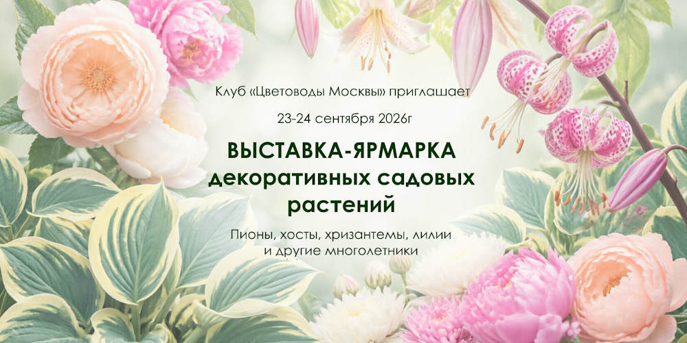 23-24 сентября! Выставка-ярмарка Клуба «Цветоводы Москвы» в Библиотеке им. В.Я. Вульфа